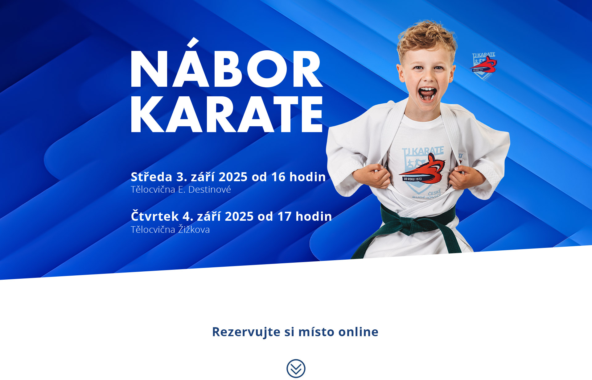 Nábor karate 2025
