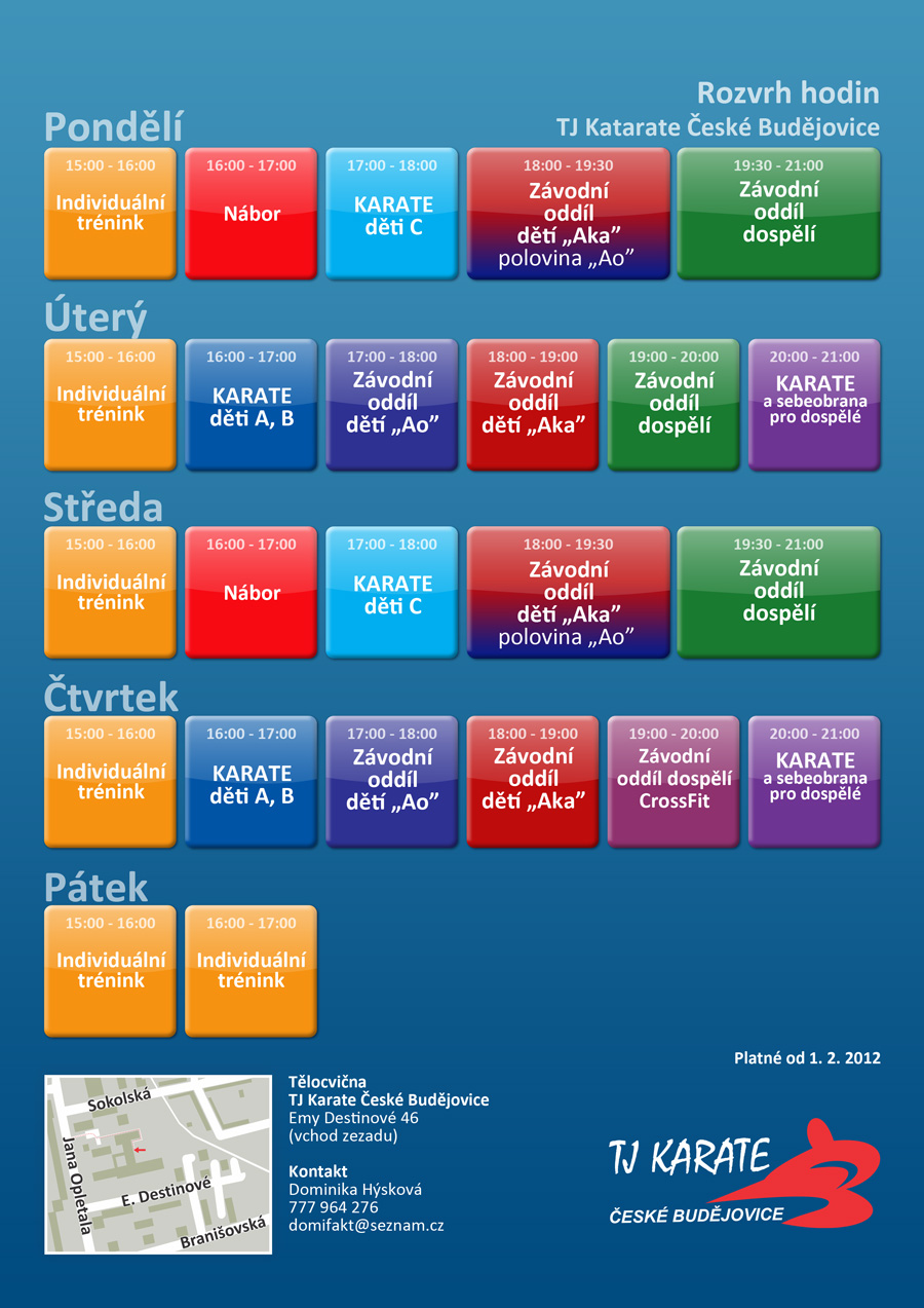 Rozvrh hodin Rozvrh hodin